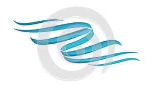Dynamic Light Blue Abstract Flowing Lines Vector, vector design Generative AI