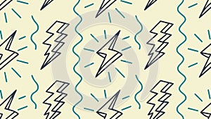 Dynamic Lightning Bolt Pattern: Energy, Power, and Excitement, vector design Generative AI