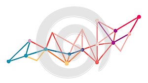 Dynamic Line Graph Data Analysis: Business Growth Chart, vector design Generative AI