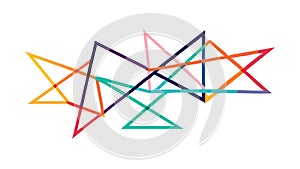 Dynamic Line Shapes: Abstract Geometric Composition, vector design Generative AI