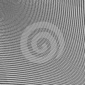 Dynamic lines grid. Monochrome geometric pattern, abstract texture