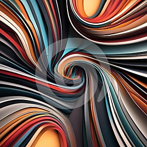 Dynamic lines and shapes converging and diverging, creating a sense of movement and rhythm in the artwork5