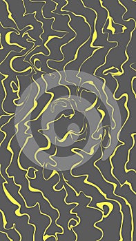 Dynamic liquid inkscape yellow abstract lines on gray background, Ultimate Gray and Illuminating Yellow, Vector abstract