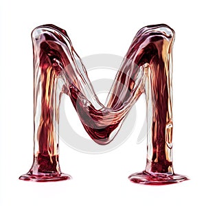 Dynamic Liquid Letter M Graphic Design