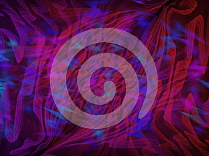 Dynamic magenta patterns with blue flicker. Abstract background.