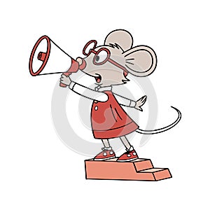 Dynamic Margie the Motivational Mouse Character