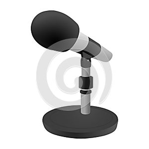 Podcasting microphone on white background photo