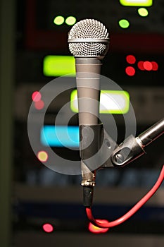 Dynamic Microphone in Studio