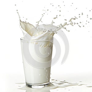 Milk Splash in Glass
