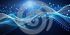 Dynamic Minimalist Network Connection Visualization A 3D Abstract Design Showcasing Interconnected Data Flow with White