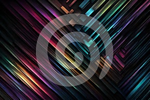 A dynamic mixture of RGB colors spiraling and intertwining over a dark background. Abstract art showcasing a vivid display of photo
