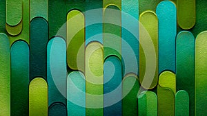 Vibrant Green and Teal Abstract Vertical Bars Background