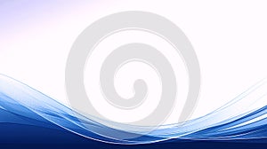 Abstract Blue Wave Background with White Space