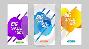 Dynamic modern fluid mobile for big sale banners