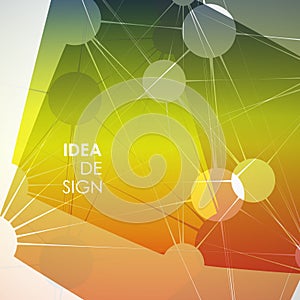 Dynamic molecule structure. Science and connection concept. Neurons abstract ball