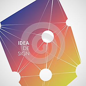 Dynamic molecule structure. Science and connection concept. Neurons abstract ball