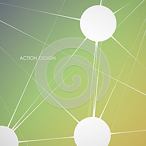 Dynamic molecule structure. Science and connection concept. Neurons abstract ball