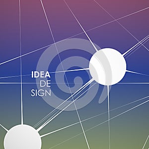 Dynamic molecule structure. Science and connection concept. Neurons abstract ball