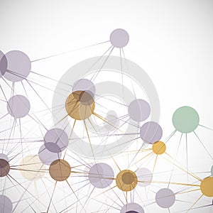 Dynamic molecule structure. Science and connection concept. Neurons abstract ball