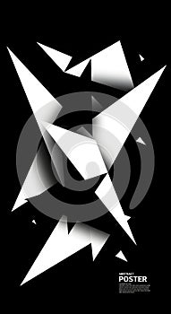 Dynamic Monochrome Geometric Abstract Background