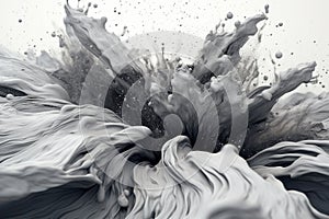 Dynamic Monochrome Liquid Splash photo