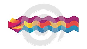 Dynamic Multi-Color Wavy Layered Pattern, vector design Generative AI