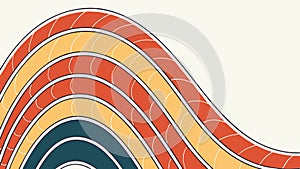 Dynamic Multicolored Wavy Lines Pattern Vector Art, vector design Generative AI