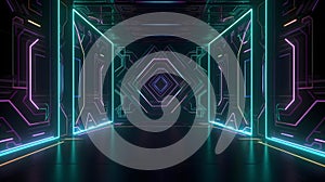 Dynamic neon desktop aura