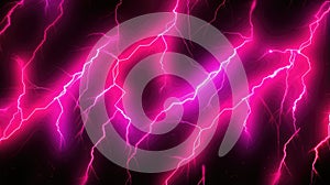 Dynamic Neon Pink Lightning Bolts in Abstract Pattern