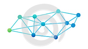 Dynamic Network Connection Icon Representing Digital Communication, vector design Generative AI