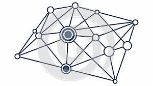 Dynamic Network Connection Pattern, Modern Technology, vector design Generative AI