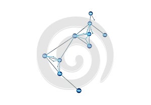 Dynamic network connections visualized with glowing nodes and lines for data flow