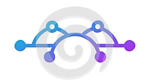 Dynamic Network Nodes Icon Vector, vector design Generative AI