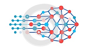 Dynamic Neural Network Data Flow, Abstract AI Concept, vector design Generative AI