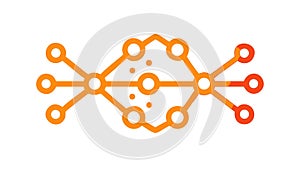 Dynamic Node Network for Digital System Connection, vector design Generative AI
