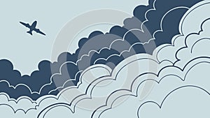 Dynamic Ocean Waves Abstract Pattern Vector in Deep Blue Hues, vector design Generative AI