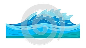 Dynamic ocean waves, powerful water movement and energy vector design Generative AI