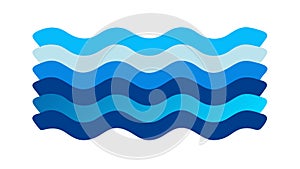 Dynamic ocean waves, symbolizing power and natural elements, vector design Generative AI