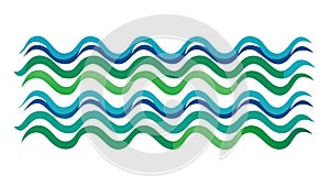 Dynamic Ocean Waves Vector Pattern, Water Background Element, vector design Generative AI