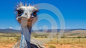 Dynamic Ostrich In South Africa: A National Geographic Style Photo