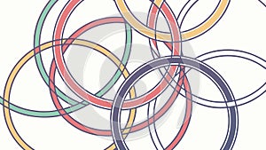 Dynamic Overlapping Rings: Abstract Interconnected Pattern, vector design Generative AI