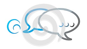 Dynamic Overlapping Speech Bubbles for Active Dialogue, vector design Generative AI