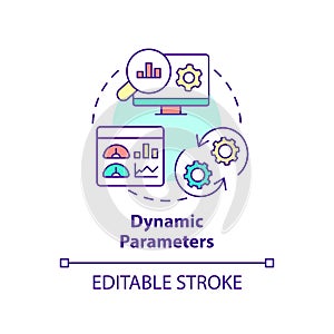 Dynamic parameters concept icon