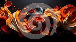 Dynamic Pasta Symphony: In a dynamic culinary choreography, an array of pasta shapes