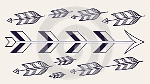 Dynamic Pattern of Intersecting Arrows, vector design Generative AI