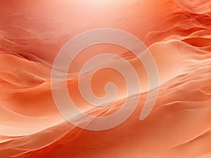 Dynamic peach fuzz color fluid splashing and spraying, abstract background