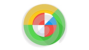 Dynamic Pie Chart Icon for Data Visualization Statistics, vector design Generative AI