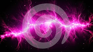 Dynamic Pink Lightning Strikes in Abstract Darkness