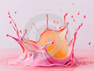 Dynamic Pink Paint Splash