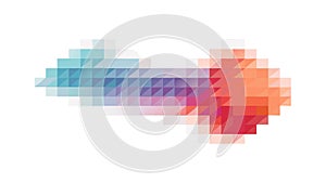 Dynamic Pixel Gradient Abstract Vector Background, Digital Art Effect, vector design Generative AI